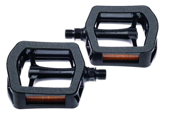 Wellgo Pedale C318DU 9/16"  Alu mit Reflektor schwarz 