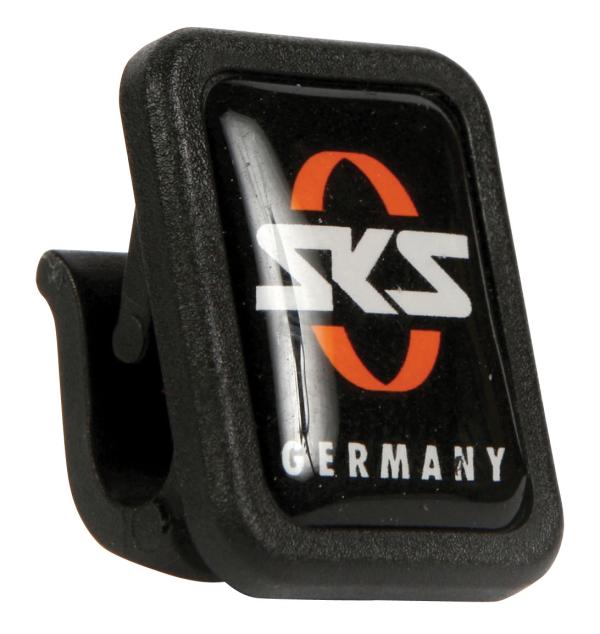 SKS Umlaufstrebenclip mit SKS Logo f&uuml;r Strebe 4,5 mm Set &agrave; 5 St&uuml;ck 