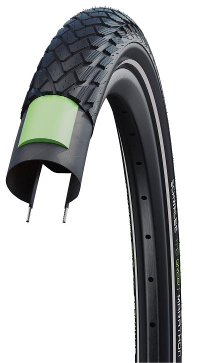 Schwalbe Pneu Green Marathon 700x35C GG Starr mit Reflexstreifen black  Produktbild 3