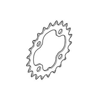 Shimano Kettenblatt DEORE FC-M532 22 Z&auml;hne silber 