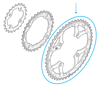 Shimano Kettenblatt DEORE FC-M590 48 Z&auml;hne f&uuml;r Hosenschutz  Produktbild 1