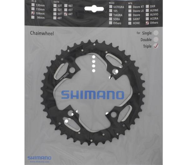 Shimano Kettenblatt DEORE LX FC-T551 44 Z&auml;hne AE f&uuml;r Hosenschutz 