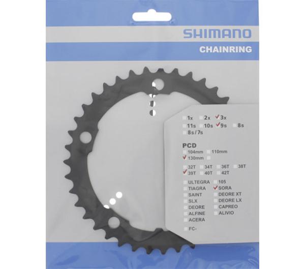 Shimano Kettenblatt SORA FC-3503 39 Z&auml;hne D schwarz 