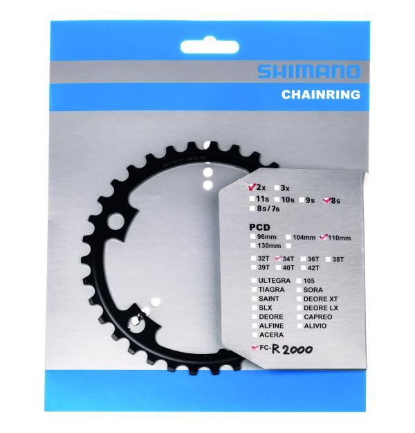 Shimano Kettenblatt FC-R2000 50 Z&auml;hne NB f&uuml;r Hosenschutz 