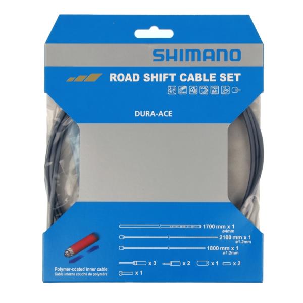 Shimano Schaltzugset Road Polymer grau Blister 